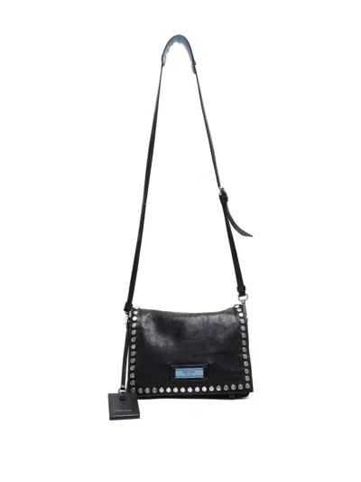 Pre-owned Prada 2000-2020s Etiquette Shoulder Bag In Black