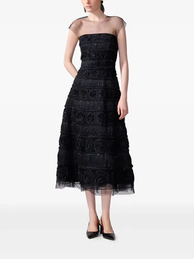Carolina Herrera 贴花细节中长连衣裙