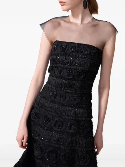 Carolina Herrera 贴花细节中长连衣裙