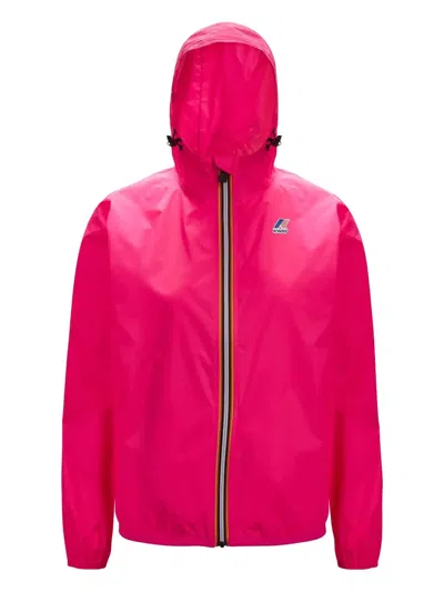 K-way Le Vrai Hooded Zip-front Jacket In Pink