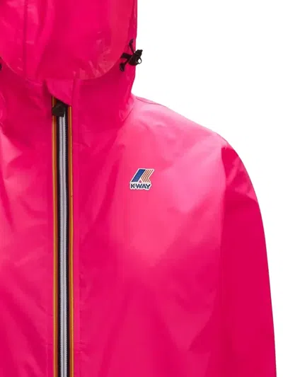 K-way Le Vrai Hooded Zip-front Jacket In Pink