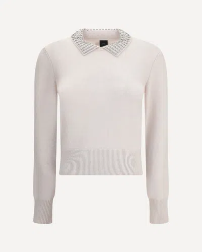 Pinko Rhinestone-decorated Collar Sweater