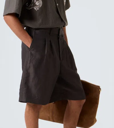 亚麻与羊毛短裤