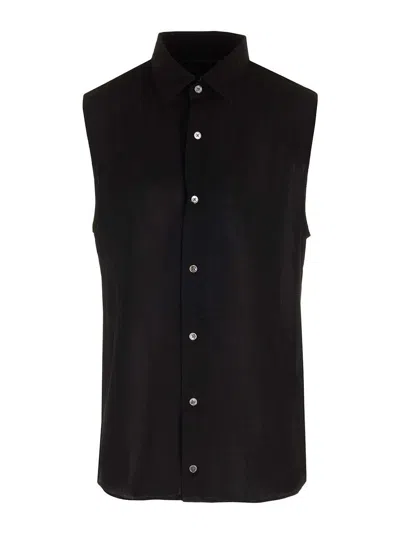 Ami Alexandre Mattiussi Crepe Viscose Top Shirts Black In Black