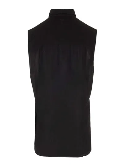 Ami Alexandre Mattiussi Crepe Viscose Top Shirts Black In Black