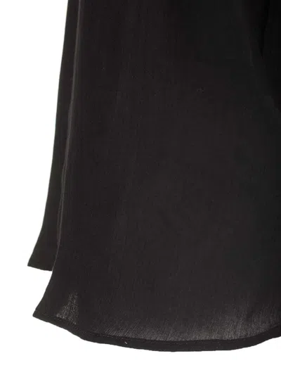 Ami Alexandre Mattiussi Crepe Viscose Top Shirts Black In Black