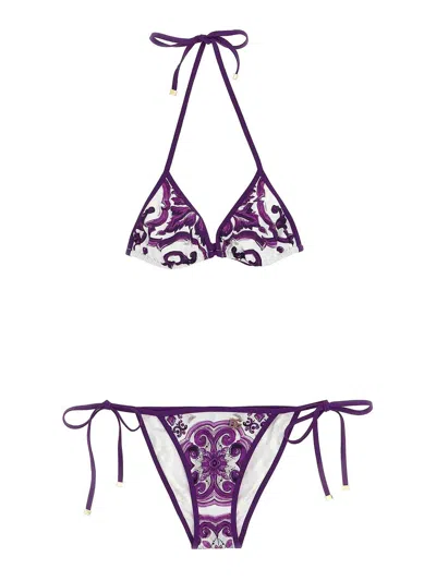 Dolce & Gabbana Majolica Print Bikini