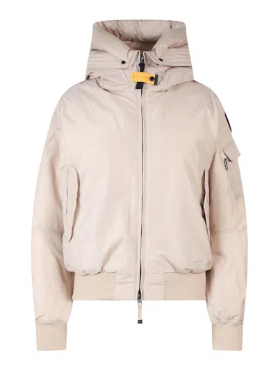 Parajumpers Women Padded Jacket With Hood In Nude