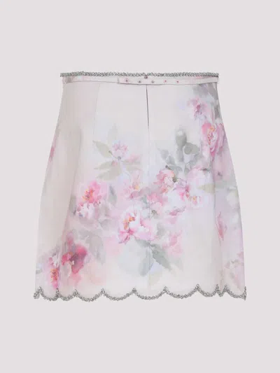 Zimmermann Women Printed Linen Crush Mini Skirt