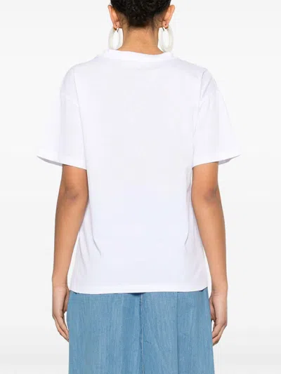 Ermanno Firenze White Lace-detail T-shirt