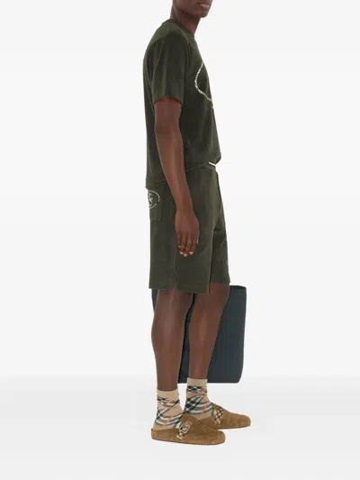 Burberry Elasticated-waist Shorts In Gray