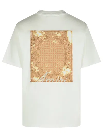 Amiri Graphic Print Back Cotton T-shirt In White