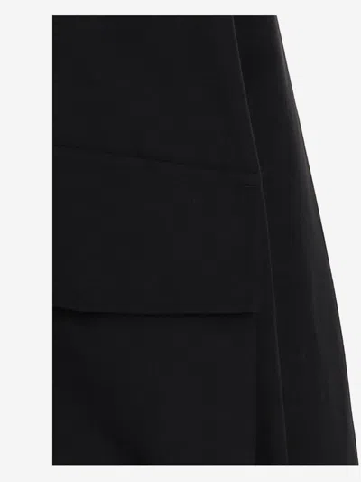 Armarium Cotton Blend Jacket With High Collar And Adjustable Hood In Black
