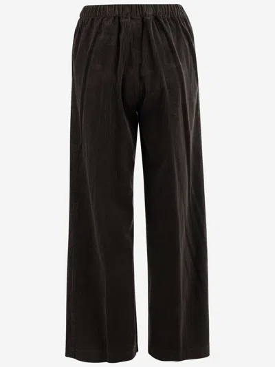 Aspesi Cotton Velvet Pants In Brown