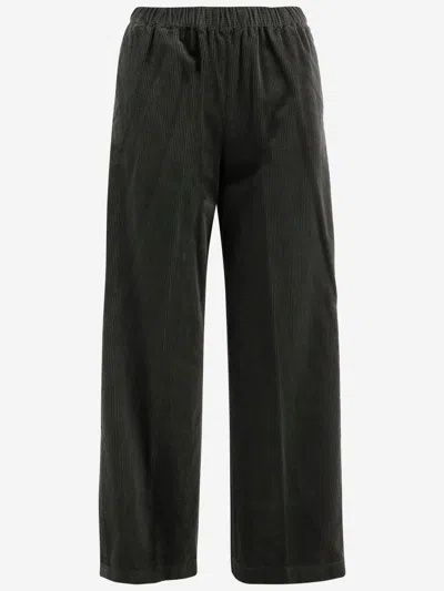 Aspesi Elasticated-waist Corduroy Trousers In Green