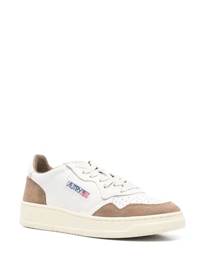 Autry Low Sneaker With Contrast Panels And Perforated Detailing
