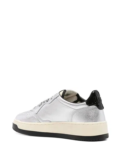 Autry Sneaker Medalist In Silver Leather