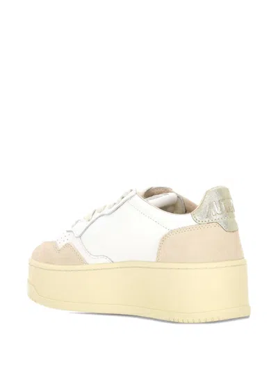 Autry Low Top Suede Sneakers With Platform Sole