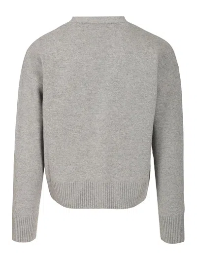 Ami Alexandre Mattiussi Ami Paris Men Wool And Cashmere Cardigan In Gray