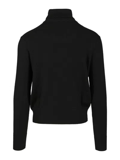 Ami Alexandre Mattiussi Heart-embroidered Turtleneck Sweater In Blue