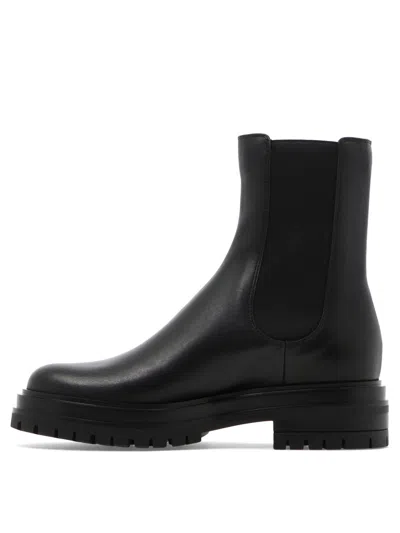 Gianvito Rossi Chester Leather Chelsea Boots In Black
