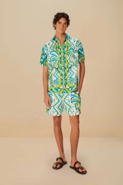 Farm Rio Active Sand Tropical Tapestry Lenzing Ecovero Euroflax Shorts