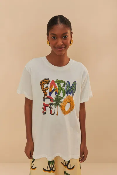Farm Rio Off-white  Wild Relaxed T-shirt