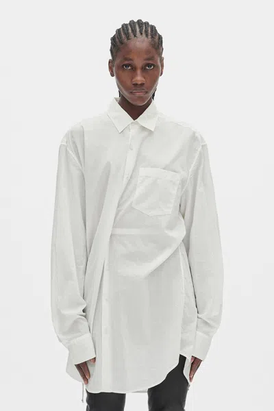 Ann Demeulemeester Elisabeth Long High Comfort Pocket Shirt In White