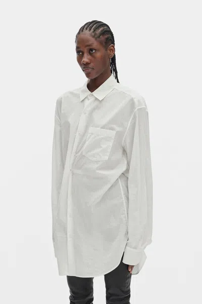 Ann Demeulemeester Elisabeth Long High Comfort Pocket Shirt In White