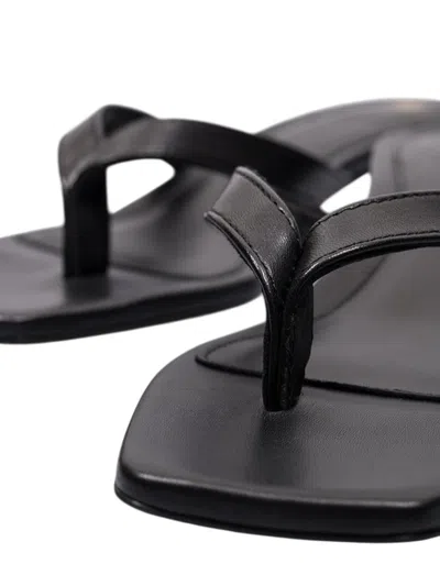 Totême Black Leather Mules