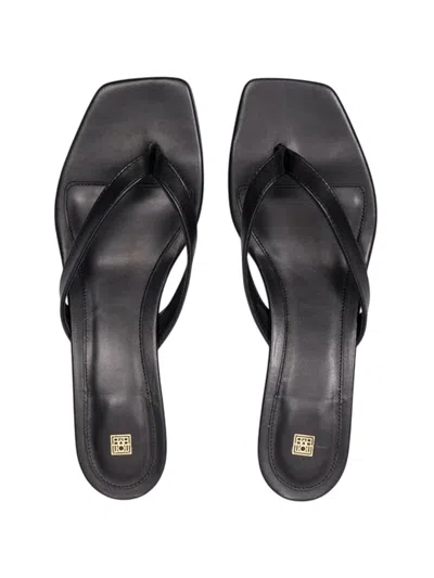 Totême Black Leather Mules
