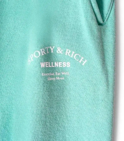 Sporty And Rich Trousers With Elastic Waistband And Cuffs In Blue