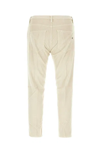 Dondup Trousers With Pockets And Belt Loops In Neutral