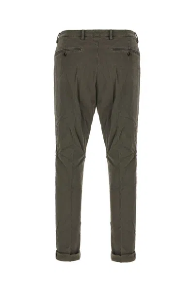 Dondup Trousers With Back Pockets And Rolled Cuffs In Gray