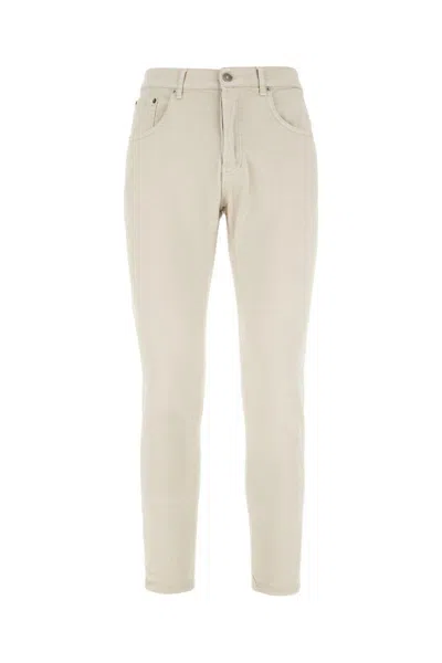 Dondup Belt Loop Denim Trousers In Neutral