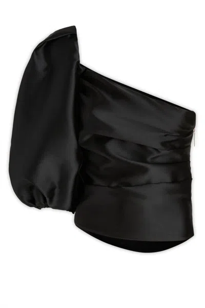 Simona Corsellini Woman Top Black Size 8 Polyester In Black