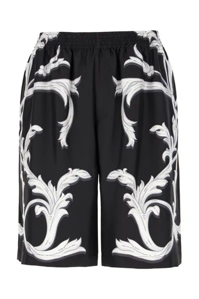 Versace Acanthus Leaves Barocco Printed Shorts