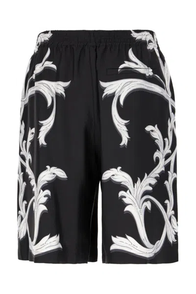Versace Acanthus Leaves Barocco Printed Shorts