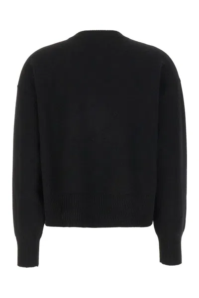 Versace Black Wool Blend Sweater In Black