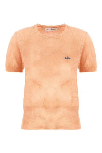 Vivienne Westwood Crew Neck Cotton T-shirt In Orange