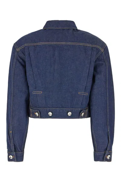 Vivienne Westwood Blue Cropped Denim Jacket In Blue
