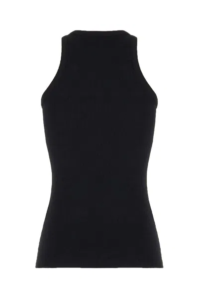 Attico The  Logo Cotton Tank Top In Black