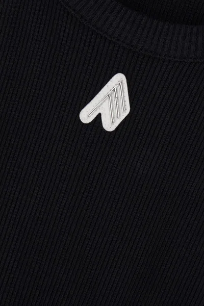 Attico The  Logo Cotton Tank Top In Black