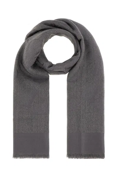 Valentino Dark Grey Wool Blend Scarf