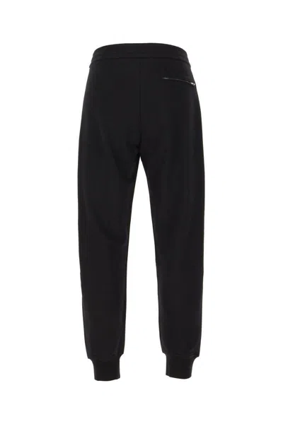 Alexander Mcqueen Black Cotton Joggers In Black