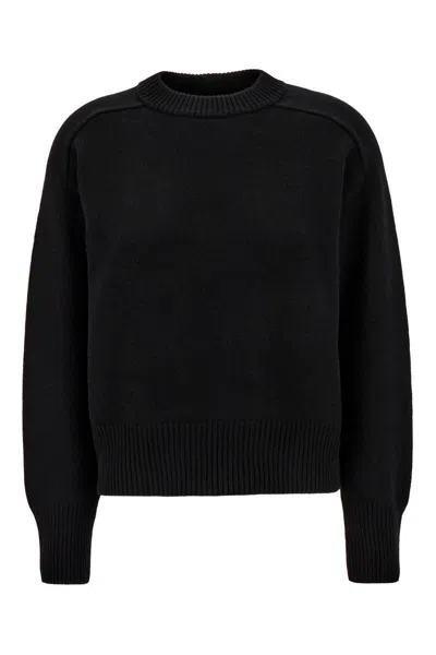 Canada Goose Oversize Wool Sweater With Ribbed Cuffs And Hem In Black