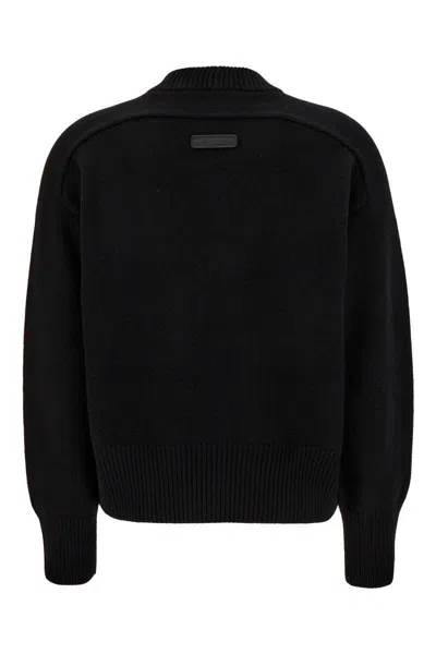 Canada Goose Oversize Wool Sweater With Ribbed Cuffs And Hem In Black