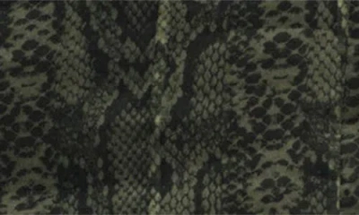 Mango Snakeskin Print Open Back Organza Midi Dress