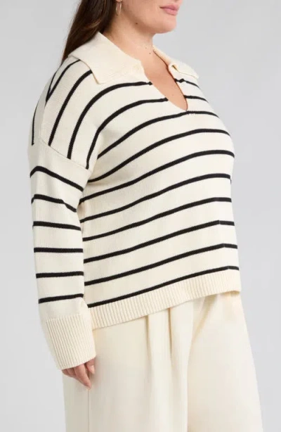 Nordstrom Stripe Cotton & Cashmere Sweater