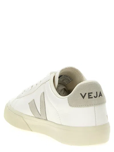 Veja Campo Bicolor Leather Low-top Sneakers In Gray